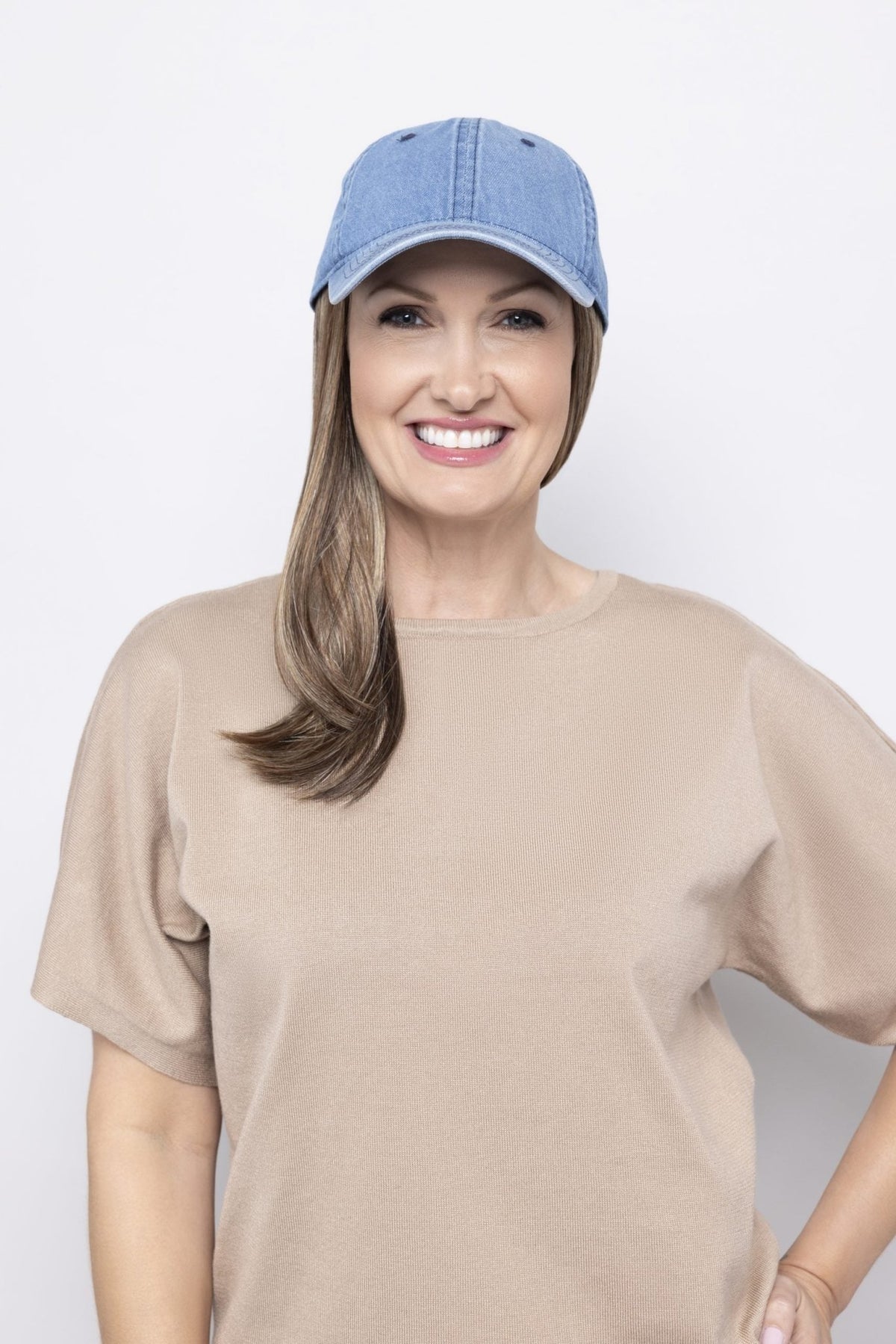 Denim Long Hat - Enhanced Hair - Hair Piece - Henry Margu