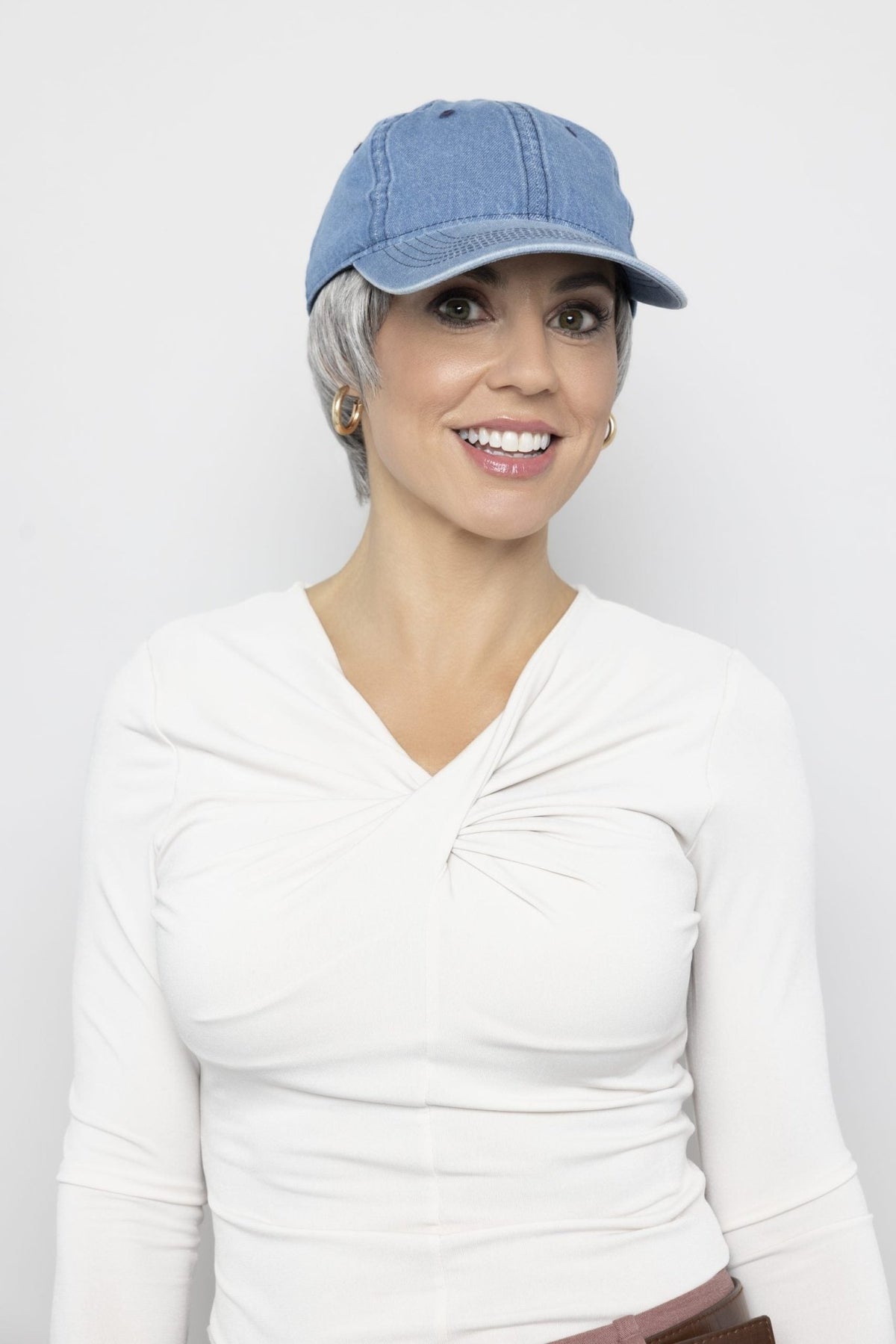 Denim Tapered Hat - Enhanced Hair - Hair Piece - Henry Margu