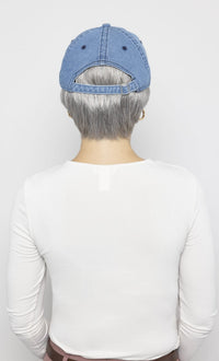 Denim Tapered Hat - Enhanced Hair - Hair Piece - Henry Margu