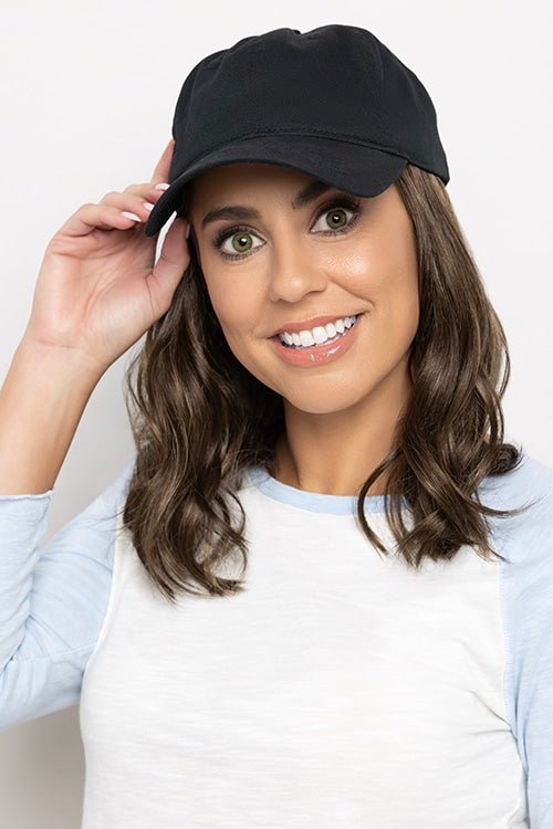Wavy Hat Black - Enhanced Hair - Hair Piece - Henry Margu