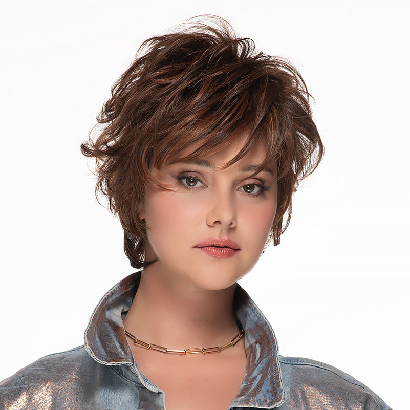 Short Shag wig by TressAllure – styled on model